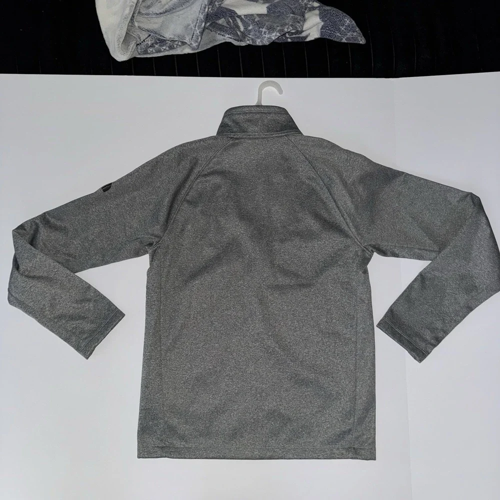 Men's Small The North Face Gray Full Zip Polyester Activewear Jacket